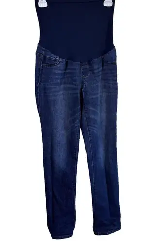 Indigo Blue Women's Maternity Jeans Dark Wash, Size Small, Sidestretch Pre