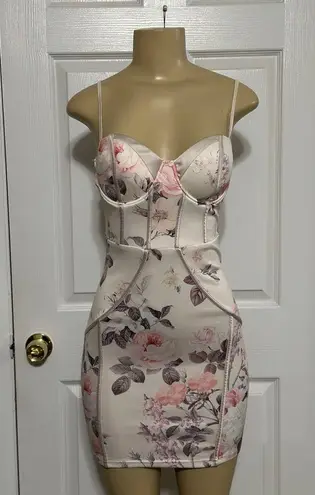 BANJUL Pink Floral Mini Dress Medium