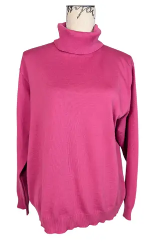 Marz Wool Turtleneck Sweater Purple Size 14 Pink