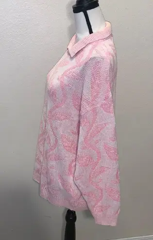 Eminent Vintage pink retro collared knit sweater
