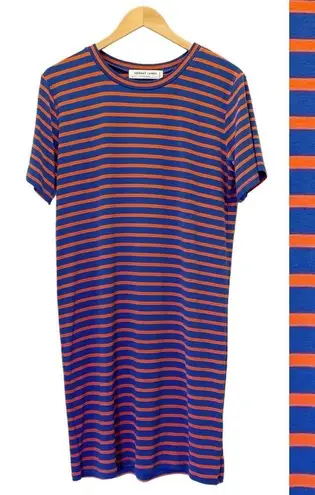 Sonnet James Short Sleeve Play Dress in Blue & Orange Stripe Women’s Size Small
