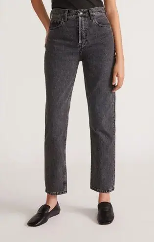 Everlane  The 90s Cheeky Jean High Rise Straight Leg Black Size 26 Ankle New