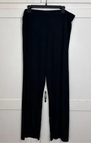 SKIMS  Ribbed Wide Leg Black Pants XL