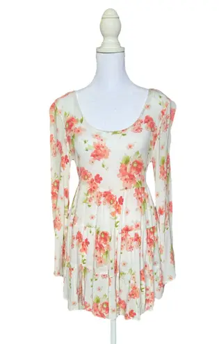 My Story Floral Mini Dress Cream / Pink Size S