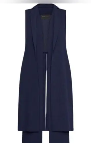 BCBG MAXAZRIA Tasha Sleeveless Long Vest Blue Navy xl