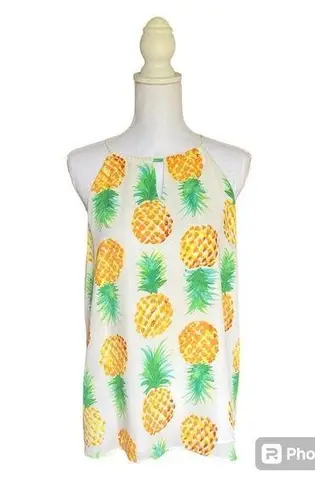 Finn & Grace Pineapple Halter Top- Size Medium