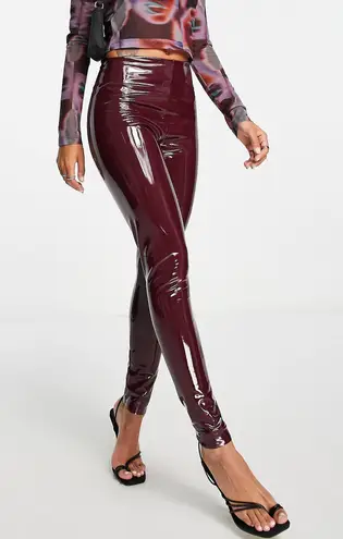 Commando Burgundy Faux Patent Leather Leggings