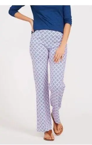 J. McLaughlin Blue and White Wide Leg Pants