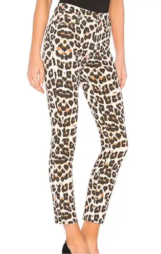 MOTHER Denim High Waisted Looke Ankle Fray In Touch Of The Tiger Size 27 Brown