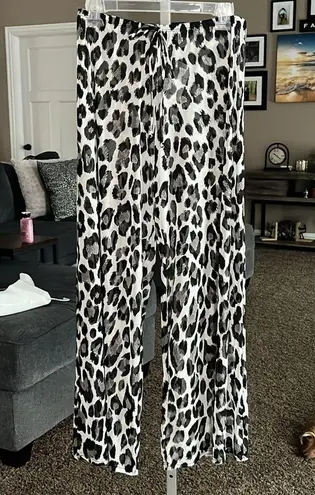 Jordan Taylor Beachwear leopard print sheer pants