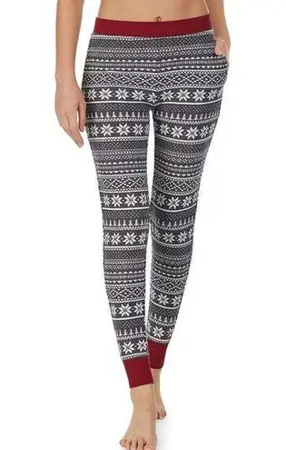 Cuddl Duds  ultra softwear comfort gray fairisle stretch leggings New Size XS