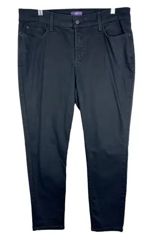 NYDJ Not Your Daughters Jeans Size 12 Clarissa Ankle Skinny Black Pockets 1625