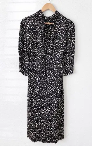 Ba&sh Edmee Robe Midi Dress in Noir