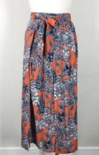 CAbi  Style #5250 Calypso Skirt Sz. M Maxi Floral Orange Blue Beach Vacay