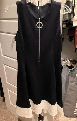 DKNY Fitted Zip-Up Dress