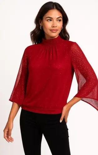 Ember Red Shimmer Mock