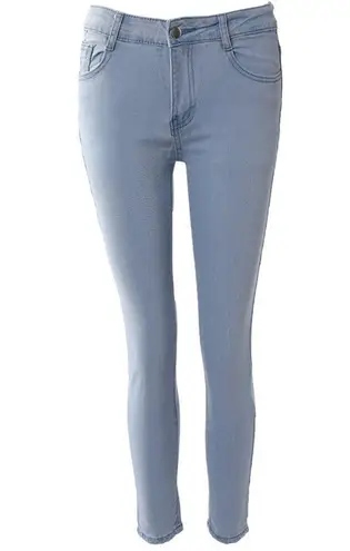 Soana Boutique Zipper Fly High Elastic Skinny Jeans Blue Size 10