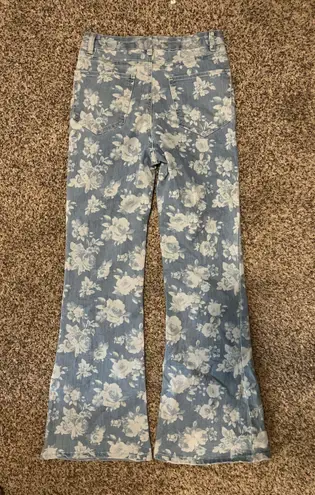 Madden NYC Floral flare jeans