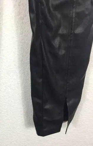 Jason Wu Black Vegan Leather Split Hem Trouser Pants Small