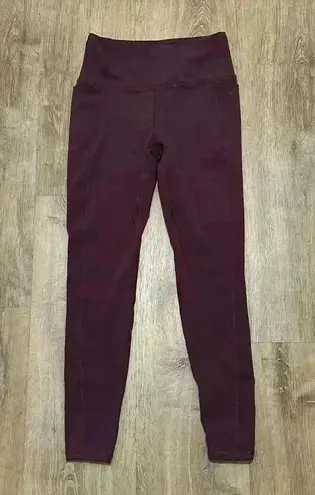 Spyder | Maroon Crop Activewear Workout Leggings