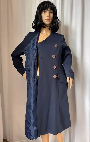 Vintage OOAK Navy coat dress double