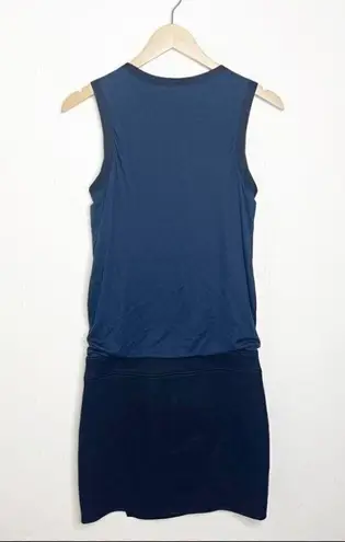Helmut Lang A-line Mini Celeste Emission Drop Waist Cocktail Dress Size 0