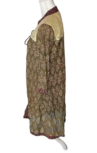 April Cornell Duster Jacket Lace Floral Boho Cottagecore Small