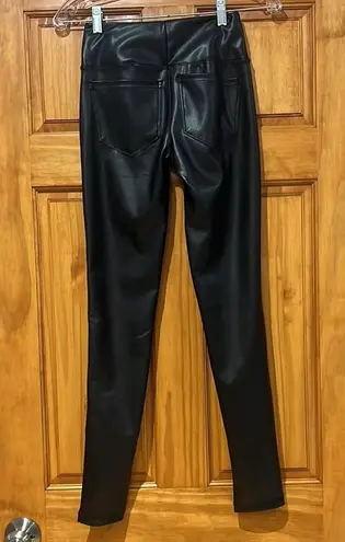 SO  Faux Leather High Rise Ponte Black Legging Size XS