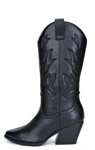 Soda Black Cowboy Boots
