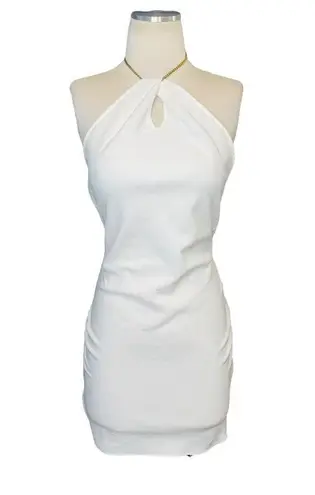 The Bar  Liam Chain Dress in Coconut White 2 New Womens Mini Backless