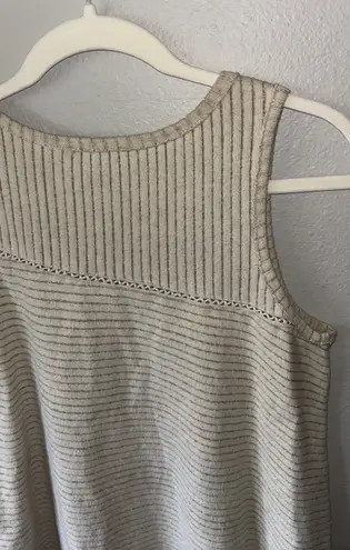 Doe & Rae beige ribbed sleeveless tank