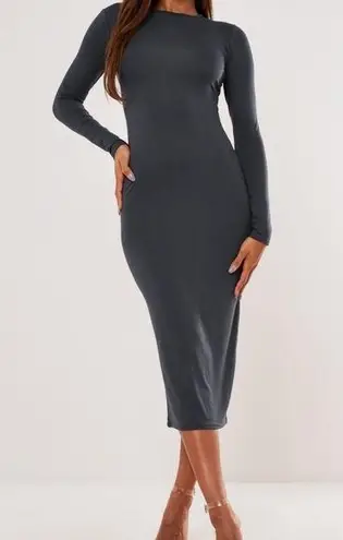 Missguided BNWT LONG SLEEVE CREW NECK MIDI ROSE