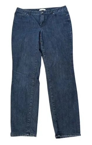 Coldwater Creek Natural Fit Jeans Size 14 Medium Wash Straight-Leg Stretch Denim