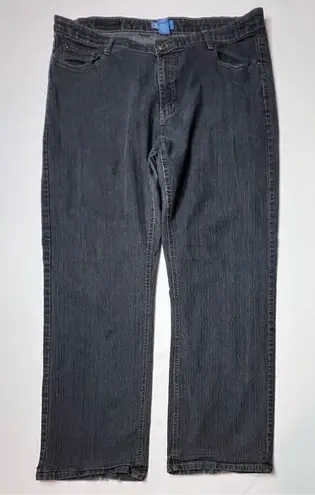 Dkin High Rise Straight Leg Stretch Blue Jeans Sz 20 Hipster Modern