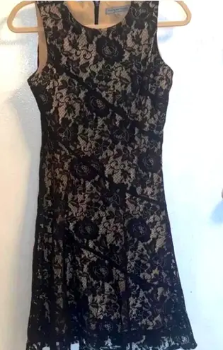 Danny & Nicole Black Sheath Midi Dress Sleeveless Crew Neck