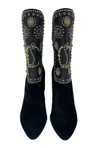 Christian Louboutin  Alix Bootic 100 Studded Suede Boots