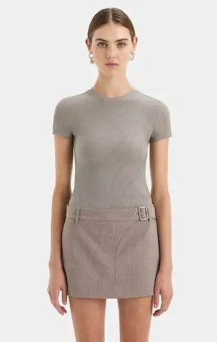 SIR. Jacques Mesh Fitted Tee Silver Size 2