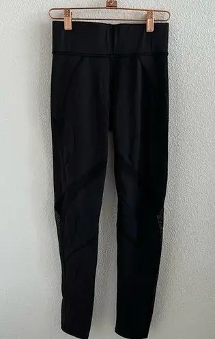 Michi Back Active Leggings Workout Mesh Paneling Nylon Spandex Small