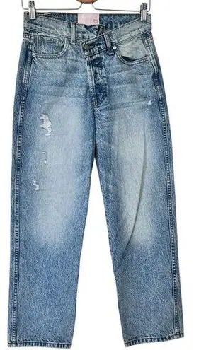 Revice Denim Jeans 90’s Baby Crossover Waist Women's 27 Medium Wash Distressed Blue