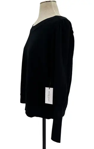 Apiece Apart Olimpio Sweatshirt Sweater Puff Sleeve Organic Cotton Black Size 2X