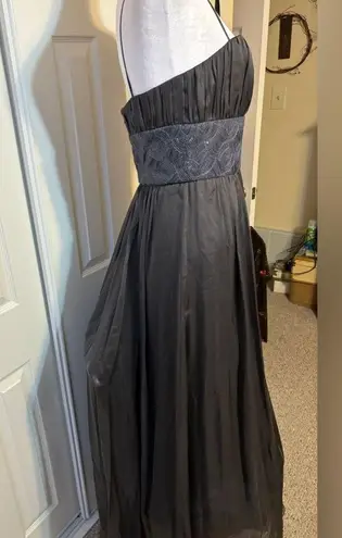 ABS Allen Schwartz Gray Evening Gown Size 6 Mardi Gras Balls Dance Prom Formal