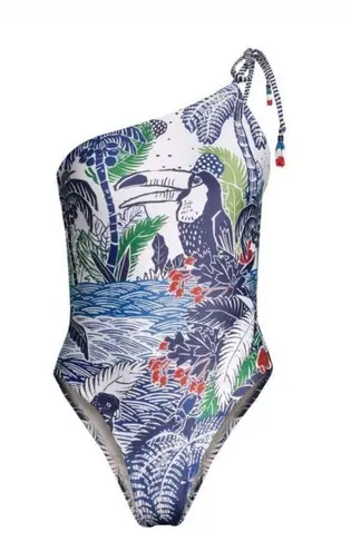 Farm Rio Tropical Print One Piece Swimsuit, Size XS