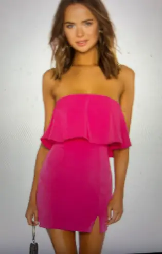 superdown Catalina Ruffle Tube Mini Dress Pink - $50 (30% Off Retail) New  With Tags - From Molly