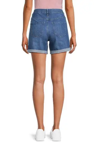 Time & Tru New  Women's Denim Shorts with Cuffed Hem Size: L (12-14)