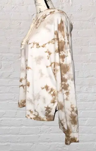 Nordstrom Found  LG Dreamer Tie Dye Oversized Hoodie Beach Loungewear Beige