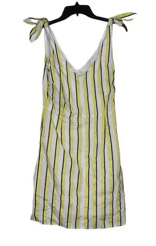 Cupcakes & Cashmere Womens Sun Dress Size 2 Yellow Blue White Striped Lined