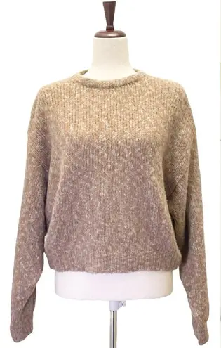 Atelier Delphine Baby Alpaca Melange Balloon Sleeve Sweater in Bambi Size XS/S Tan