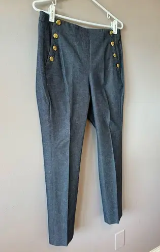 Banana Republic RARE Women’s Sailor Jean Ankle Trousers with Gold Buttons Size 4