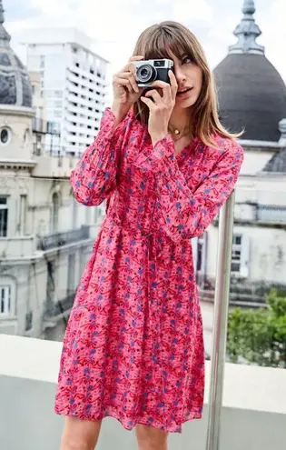 Boden NWT | Evangeline Floral Print Mini Dress in Camellia | 10P Pink