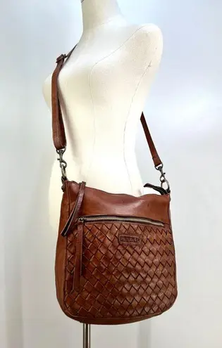 Pikolinos Faura Crossbody Woven Leather Bag Brown Purse